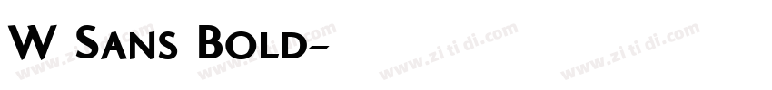 W Sans Bold字体转换 W Sans Bold字体转换